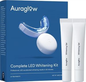  Auraglow Teeth Whitening Kit with LED Light